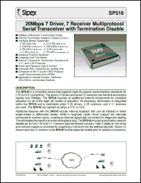 Click here to download SP516CF Datasheet