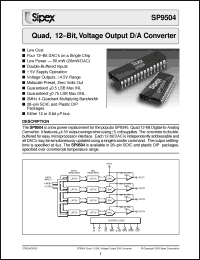 Click here to download SP9504KS Datasheet