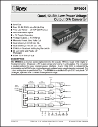 Click here to download SP9604JS Datasheet