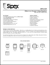 Click here to download SPX1129M3-5.0 Datasheet