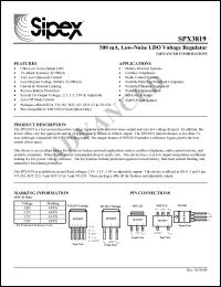 Click here to download SPX3819T-5.0 Datasheet