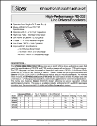 Click here to download SP202E Datasheet
