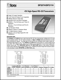 Click here to download SP207H Datasheet