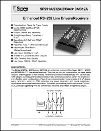 Click here to download SP231A Datasheet