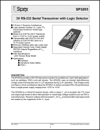 Click here to download SP3203CY Datasheet