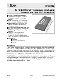 Click here to download SP3203ECY Datasheet