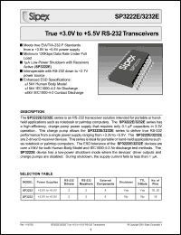 Click here to download SP3222E Datasheet