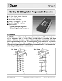 Click here to download SP333 Datasheet