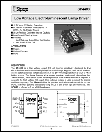 Click here to download SP4403 Datasheet