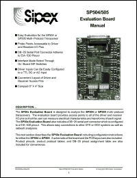 Click here to download SP504EB Datasheet