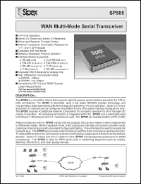 Click here to download SP505BCM Datasheet