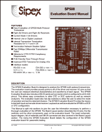 Click here to download SP508EB Datasheet