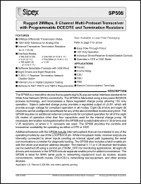 Click here to download SP508EF Datasheet