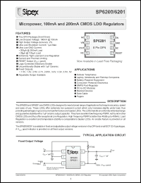 Click here to download SP6201ER-1.8 Datasheet