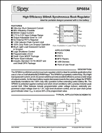 Click here to download SP6654 Datasheet