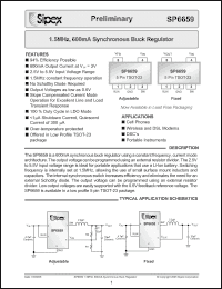 Click here to download SP6659 Datasheet