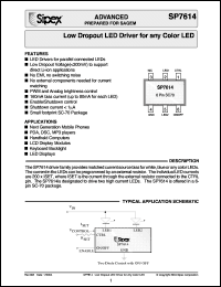 Click here to download SP7614C6/TR Datasheet