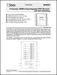 Click here to download SP8051 Datasheet