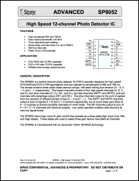 Click here to download SP8052 Datasheet