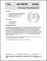 Click here to download SP8059 Datasheet