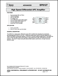 Click here to download SP8127 Datasheet