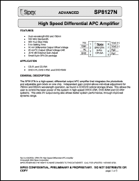 Click here to download SP8127NDG Datasheet