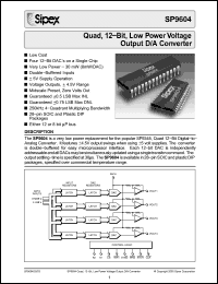 Click here to download SP9604 Datasheet
