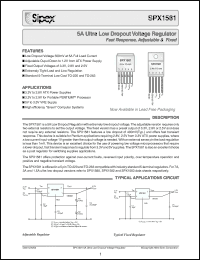 Click here to download SPX1581 Datasheet
