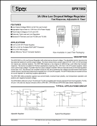 Click here to download SPX1582 Datasheet