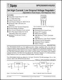 Click here to download SPX29300U-2.5 Datasheet