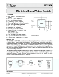 Click here to download SPX2954 Datasheet