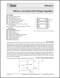 Click here to download SPX3819R2-1.2 Datasheet