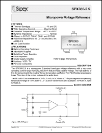 Click here to download SPX385M-2.5/TR Datasheet