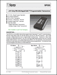 Click here to download SP333_07 Datasheet