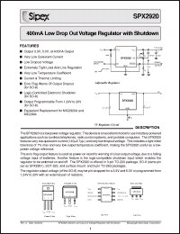 Click here to download SPX2920U-3.3 Datasheet