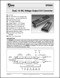 Click here to download SP9502KN Datasheet