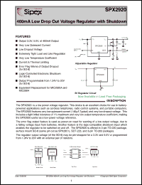 Click here to download SPX2920S-5-0 Datasheet
