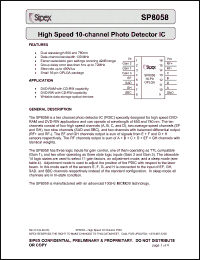 Click here to download SP8058 Datasheet