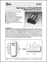 Click here to download SP431CP Datasheet