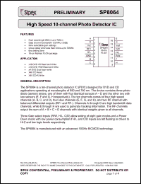 Click here to download SP8064CG1 Datasheet