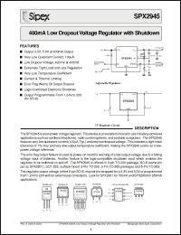 Click here to download SPX2945U-3.3 Datasheet