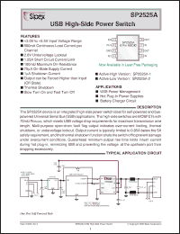 Click here to download SP2525A Datasheet