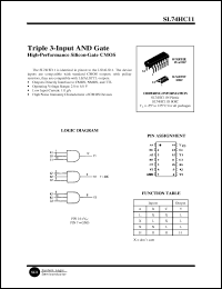 Click here to download SL74HC11 Datasheet