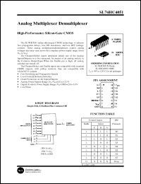 Click here to download SL74HC4051D Datasheet