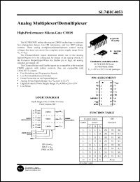 Click here to download SL74HC4053N Datasheet