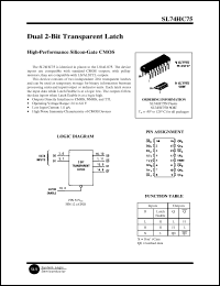 Click here to download SL74HC75 Datasheet