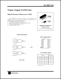 Click here to download SL74HCT10 Datasheet