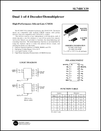 Click here to download SL74HC139D Datasheet