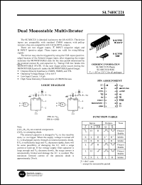 Click here to download SL74HC221 Datasheet