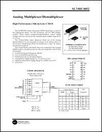 Click here to download SL74HC4052 Datasheet